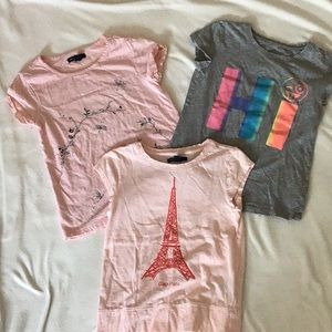 Gap kids lot Girls short sleeve tops shirts size 8